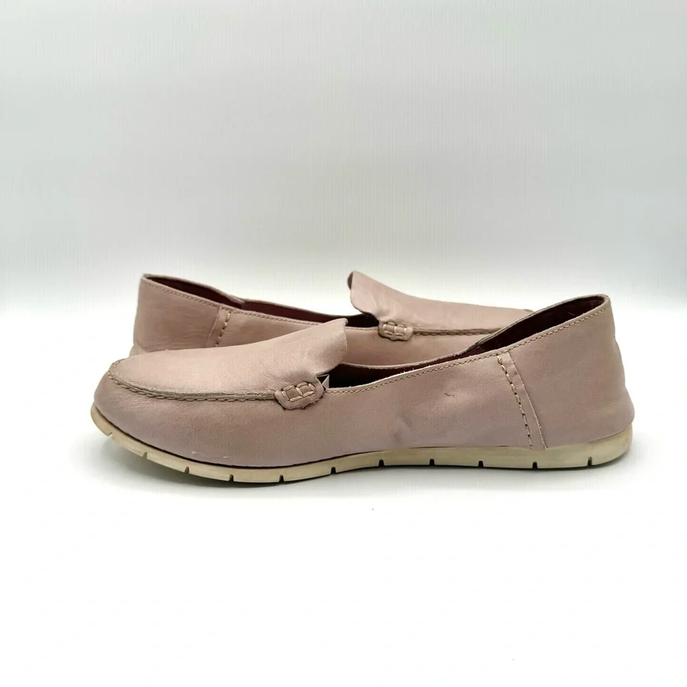 FRYE MOCASSINS SLIP ON SHOES PINK PASTEL SHOE LEATHER SHOE MADE IN INDIA SIZE 10 - Picture 11 of 17